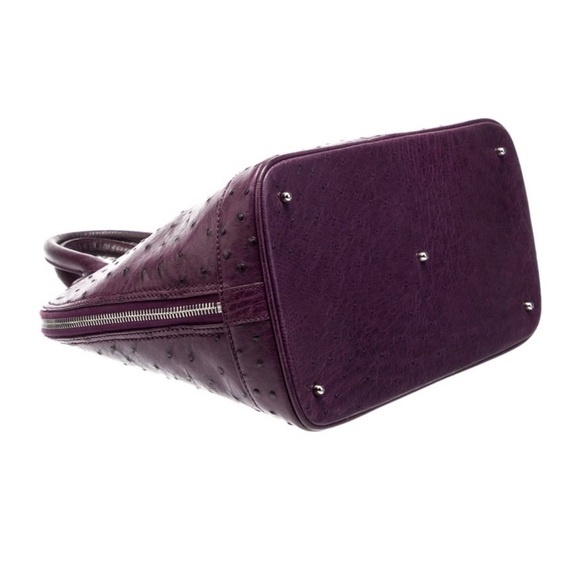 Via La Moda genuine ostrich purple violet handbag - Picture 5 of 11